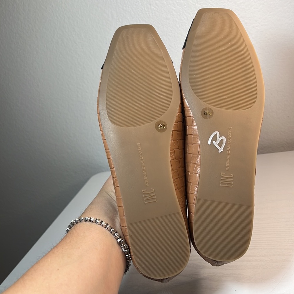 INC Womens Brown Jenaya Square Toe Slip On Flats 8 M - Picture 15 of 16